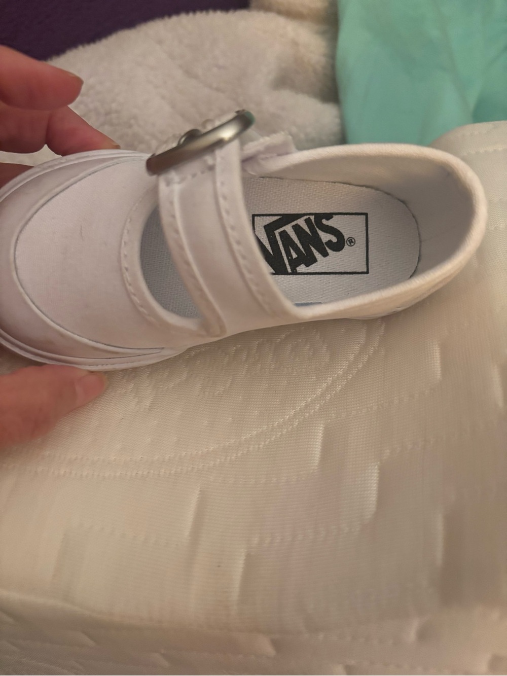 Vans Kids White Mary Jane Strap Sneaker